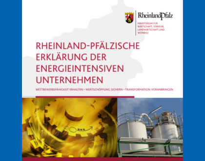 Broschüre vom Ministerium für Wirtschaft, Verkehr und Weinbau Rheinland-Pfalz